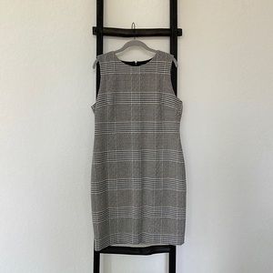 Calvin Klein Fitted Houndstooth Dress